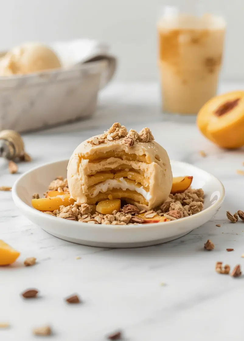 peach ice cream no churn cozy ready to serve