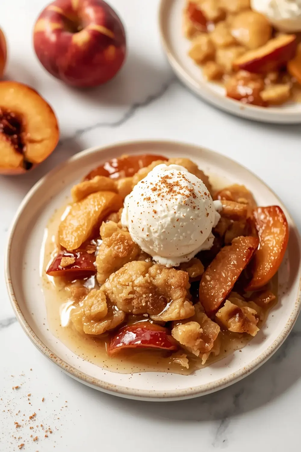 peach plum cobbler cozy