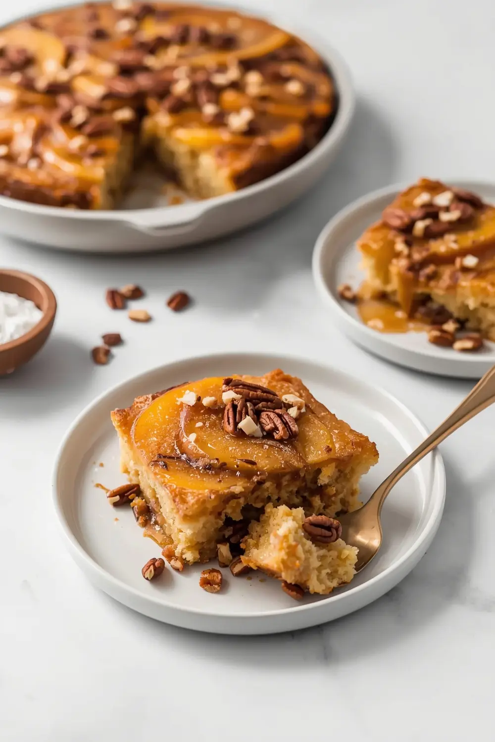 peach upside down cake cozy