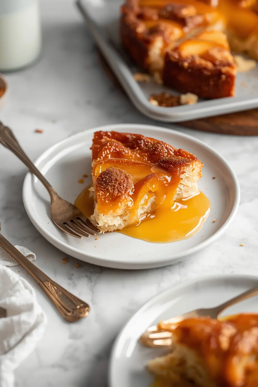 peach upside down cake cozy