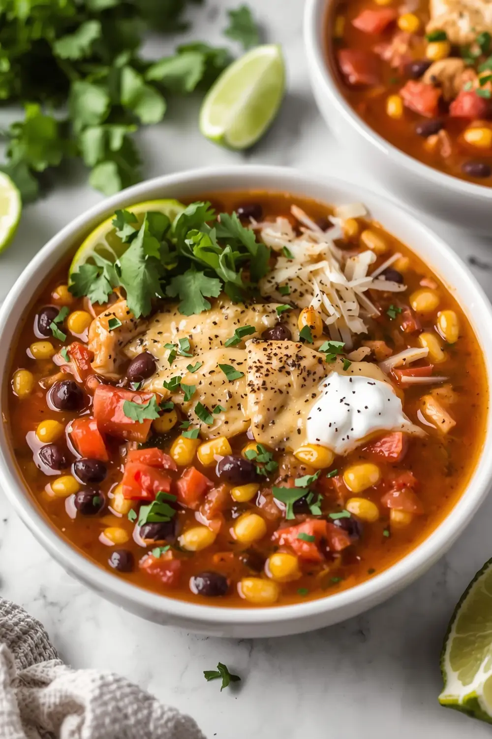 slow cooker chicken tortilla soup