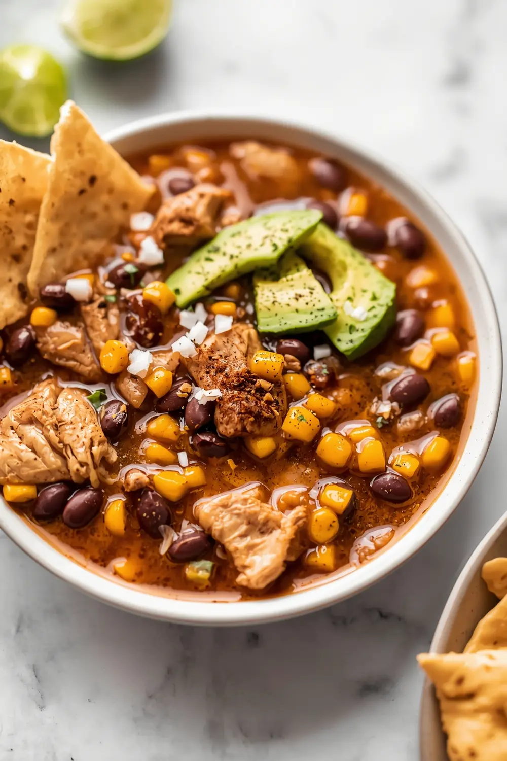 slow cooker chicken tortilla soup