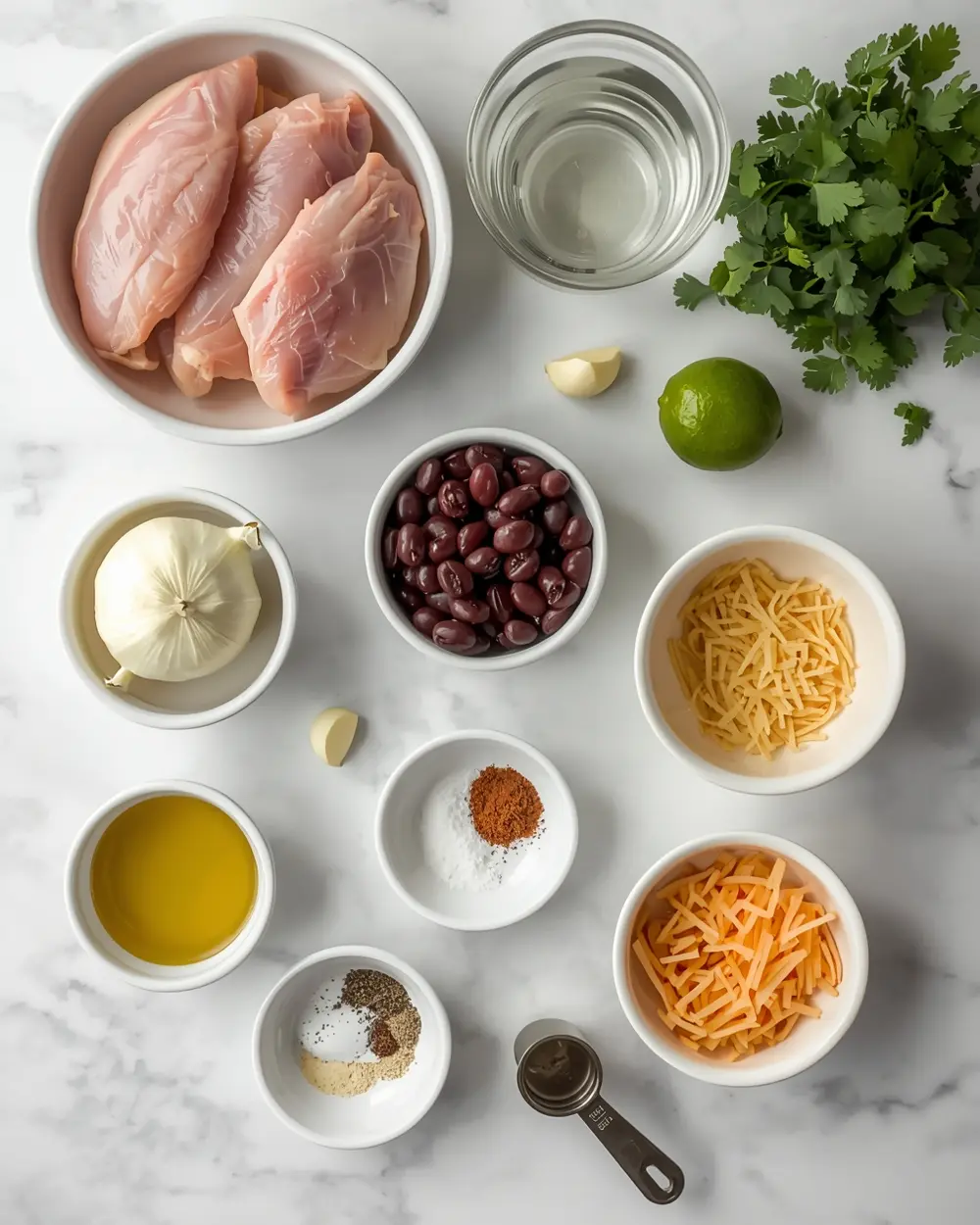 Ingredients for slow cooker chicken tortilla soup
