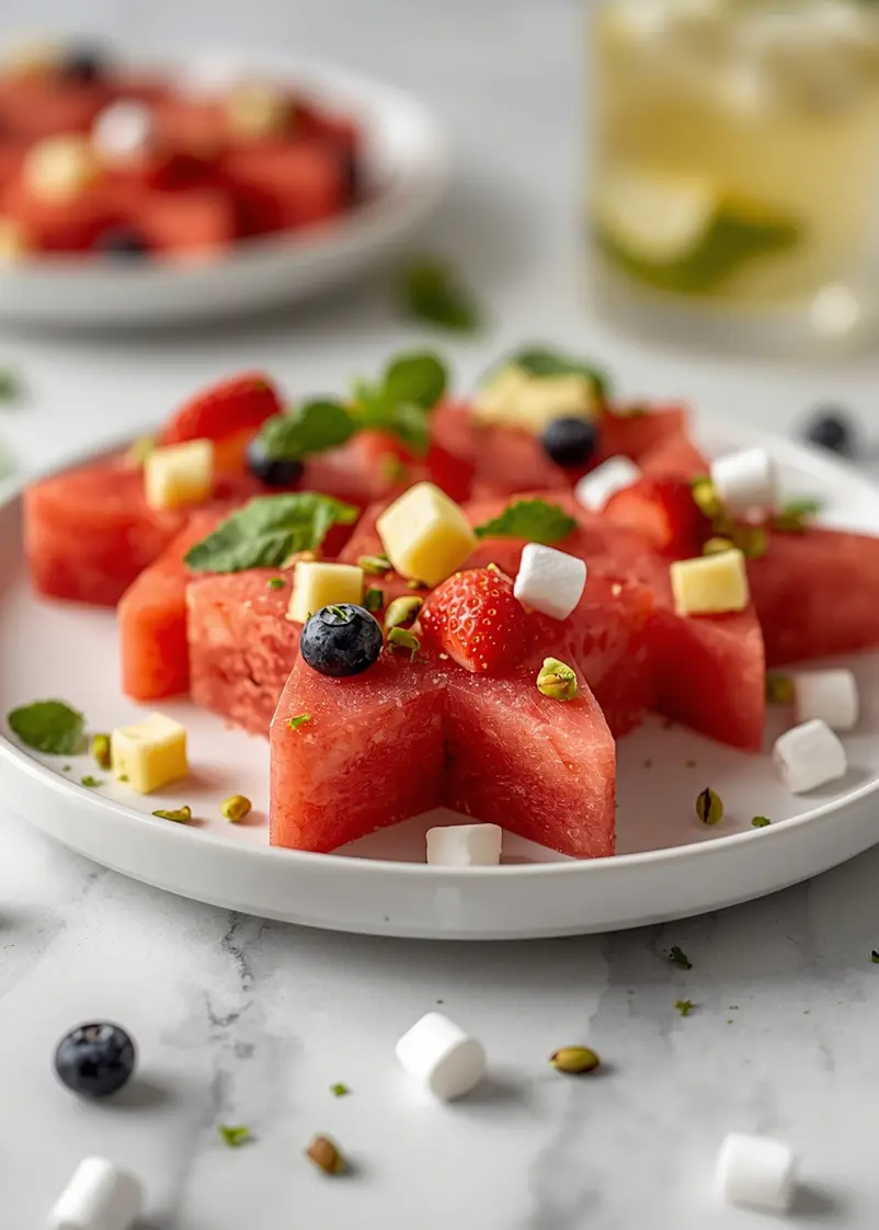 star watermelon skewers cozy ready to serve