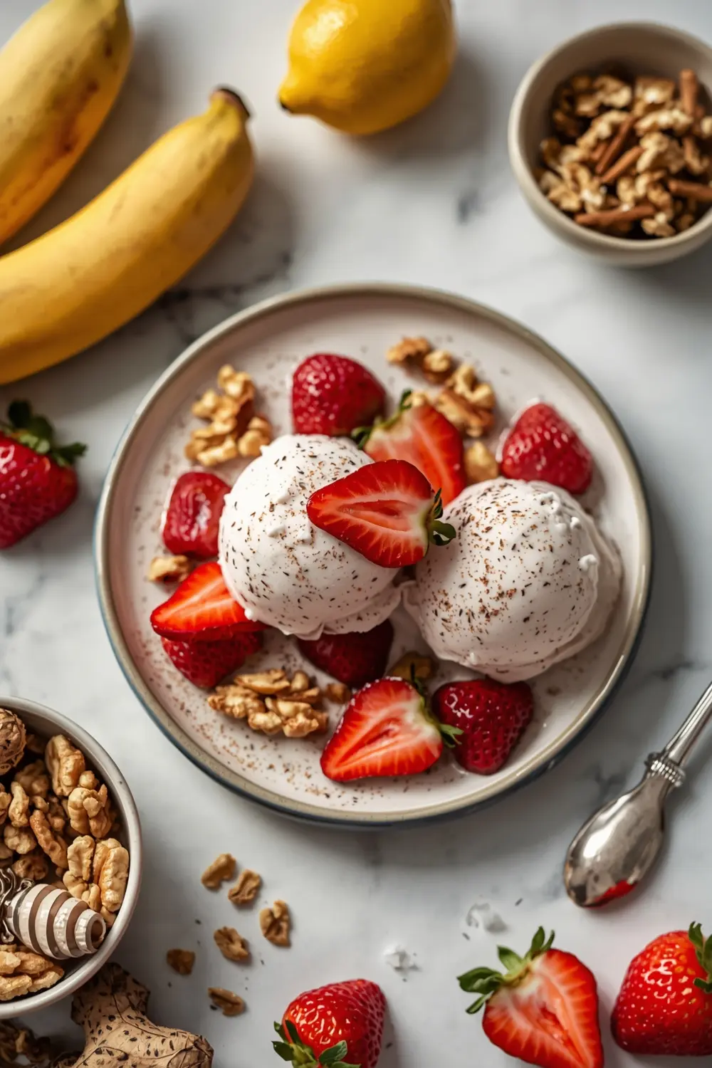 strawberry banana nice cream cozy