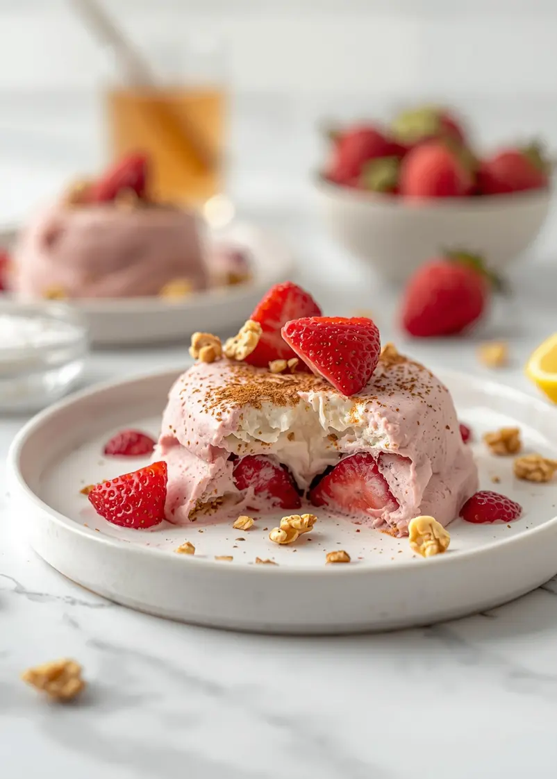 strawberry banana nice cream cozy ready to serve