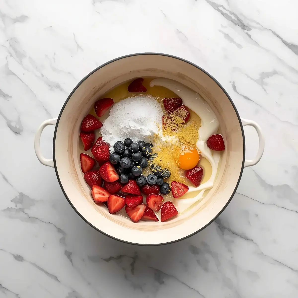 Cooking instructions for strawberry blueberry pavlova cozy