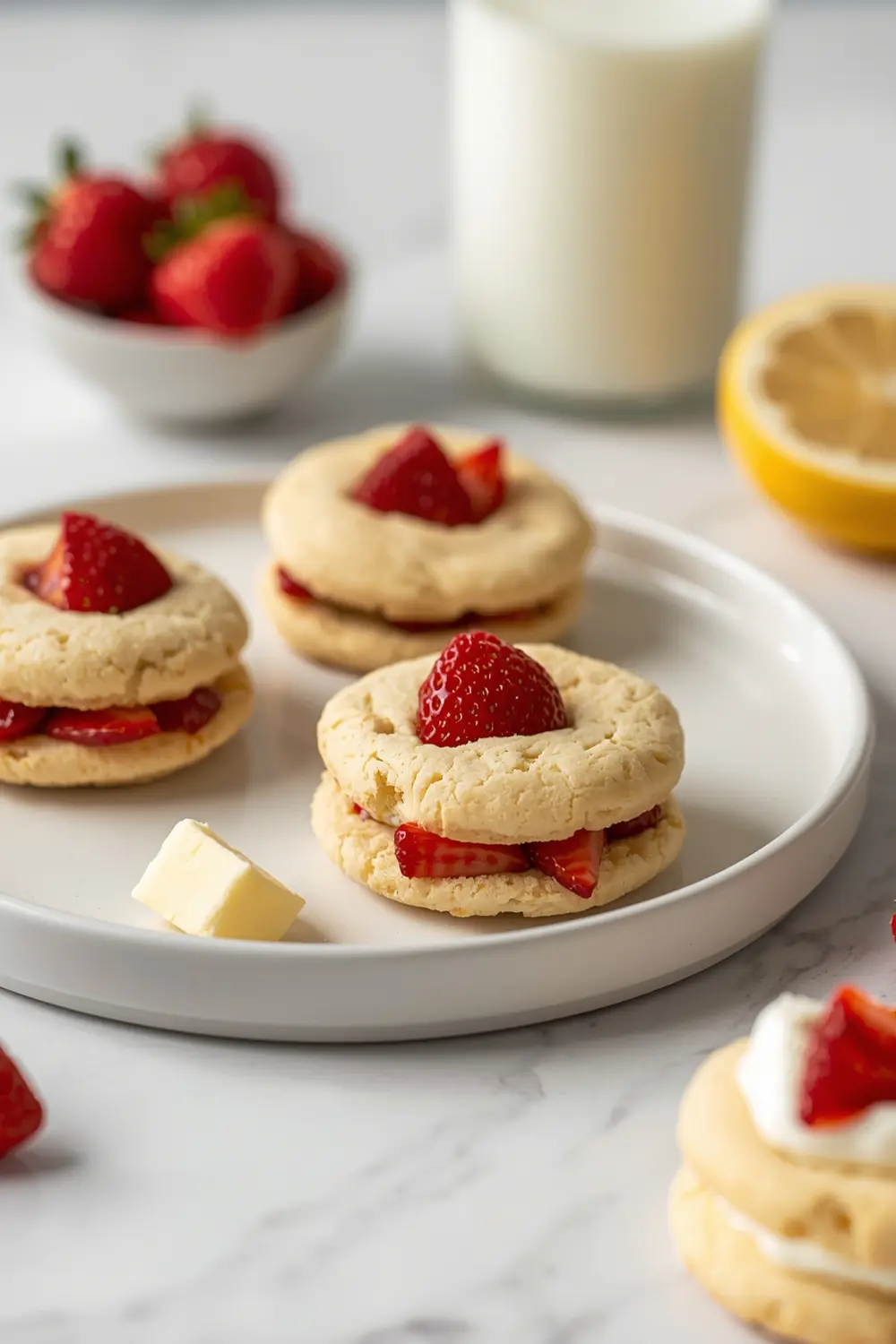 strawberry cheesecake stuffed cookies cozy