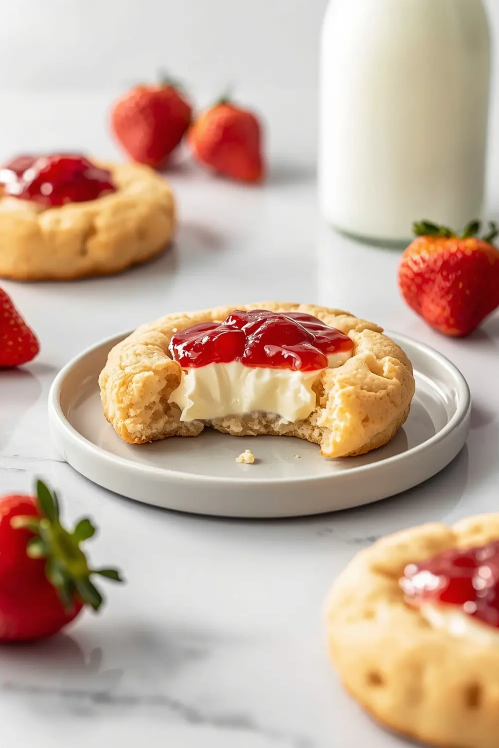 strawberry cheesecake stuffed cookies cozy