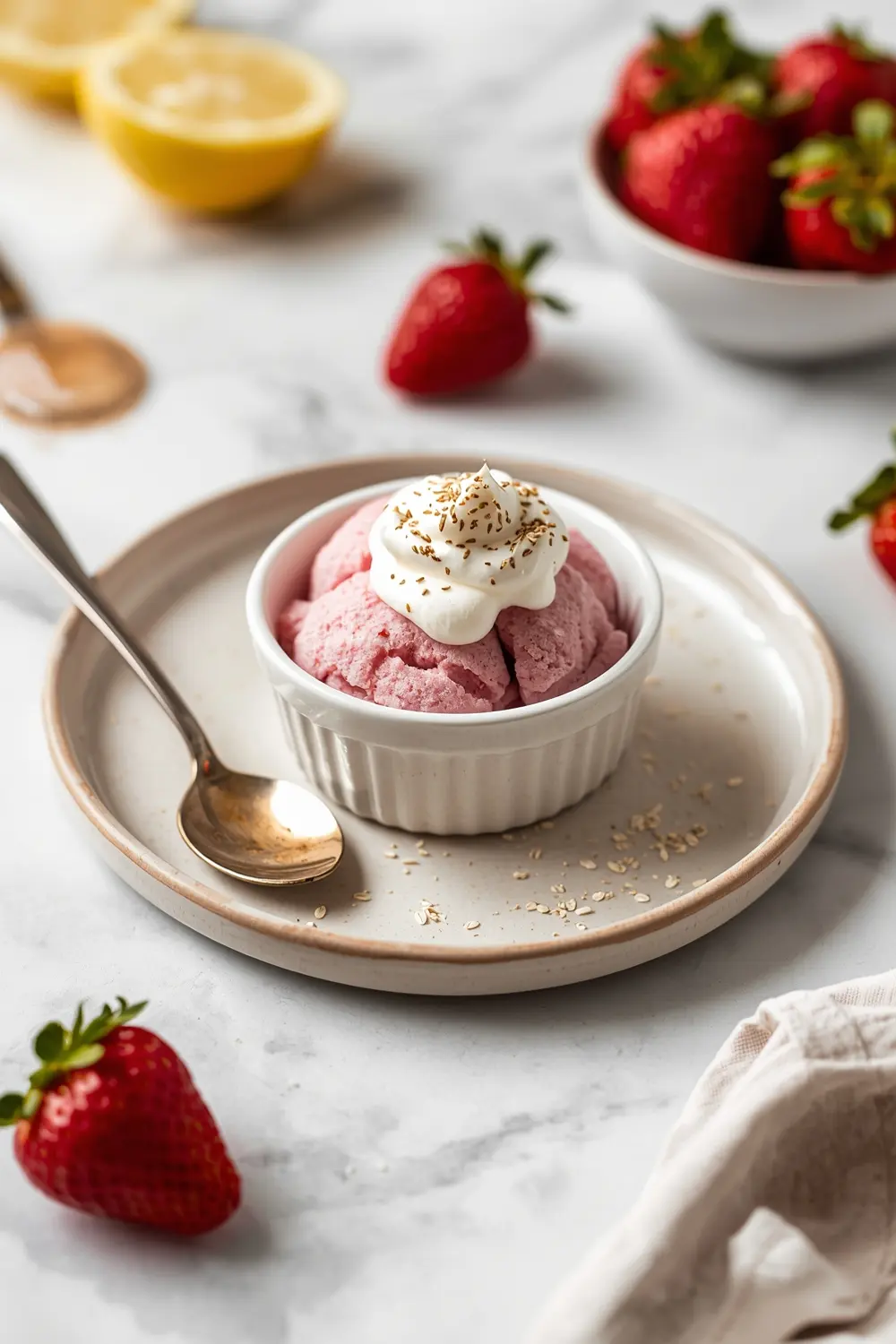 strawberry frozen yogurt cups cozy