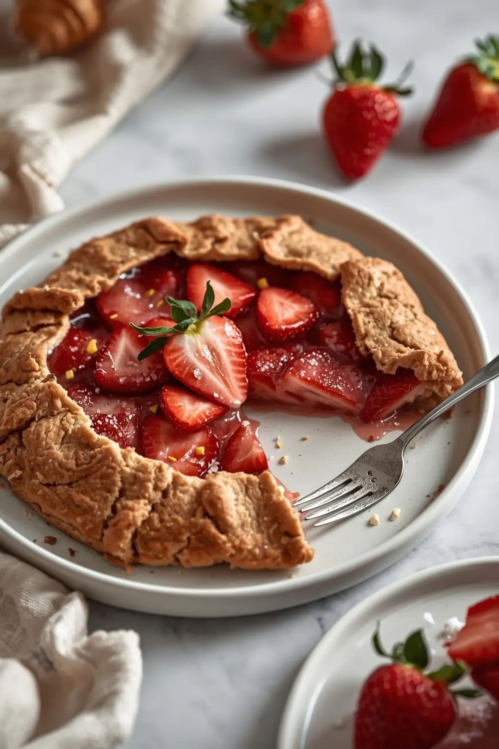 strawberry galette rustic cozy