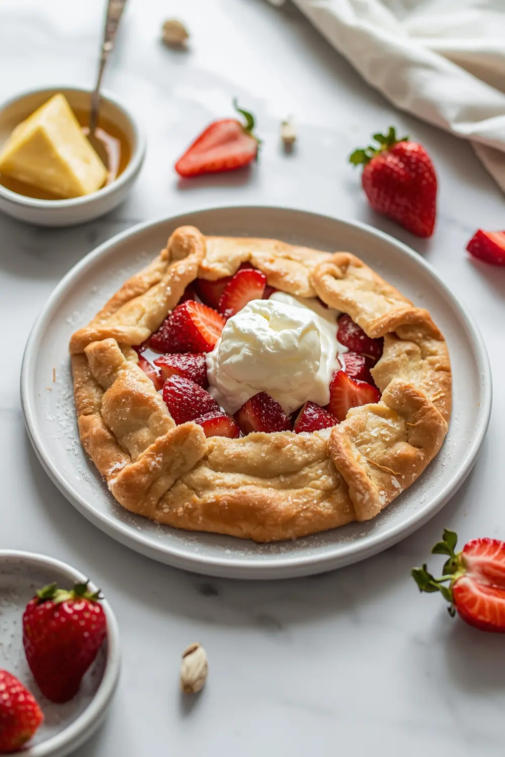strawberry galette rustic cozy