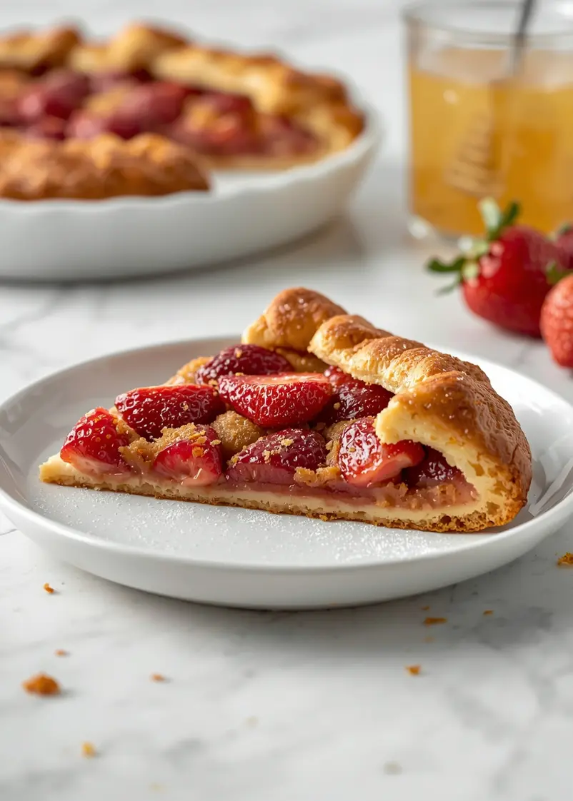 strawberry galette rustic cozy ready to serve