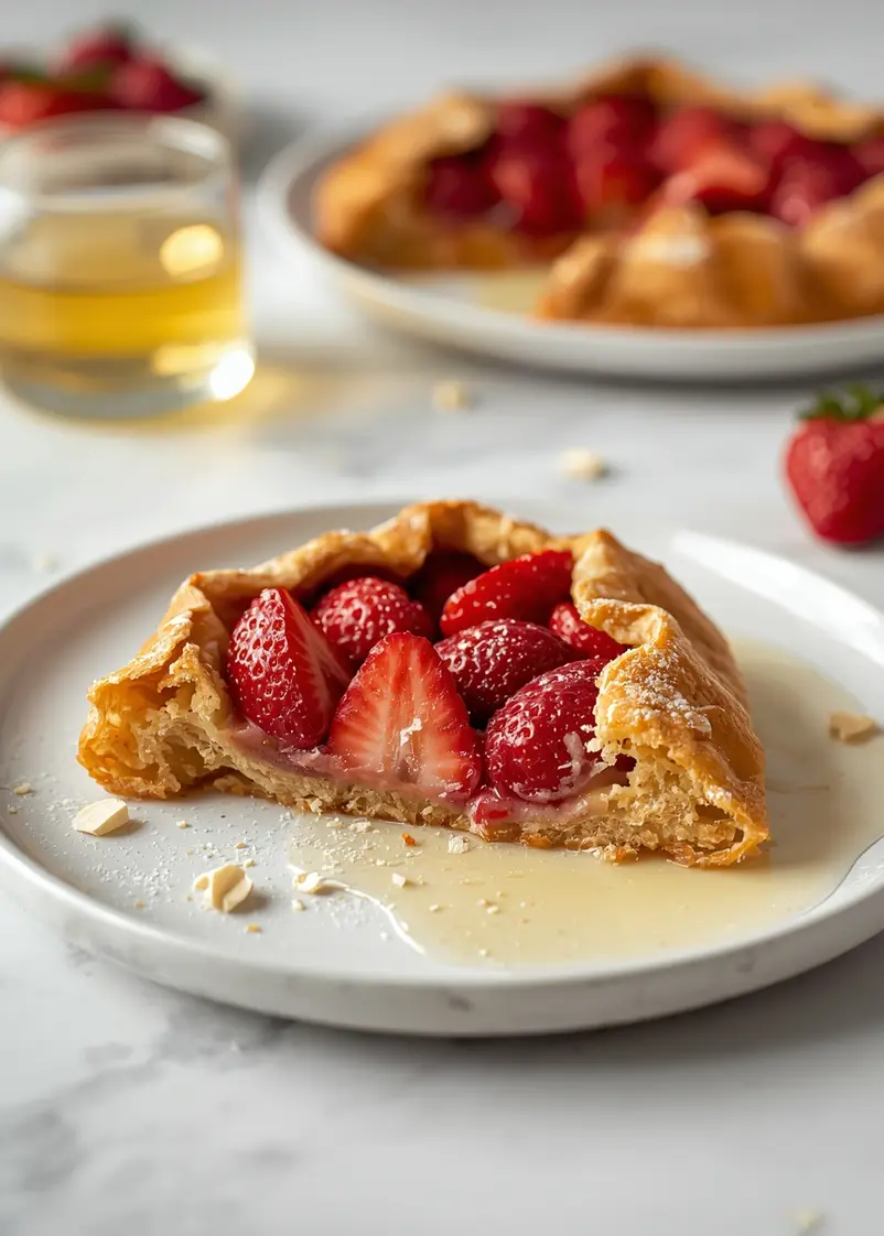 strawberry galette rustic cozy recipe ready to serve