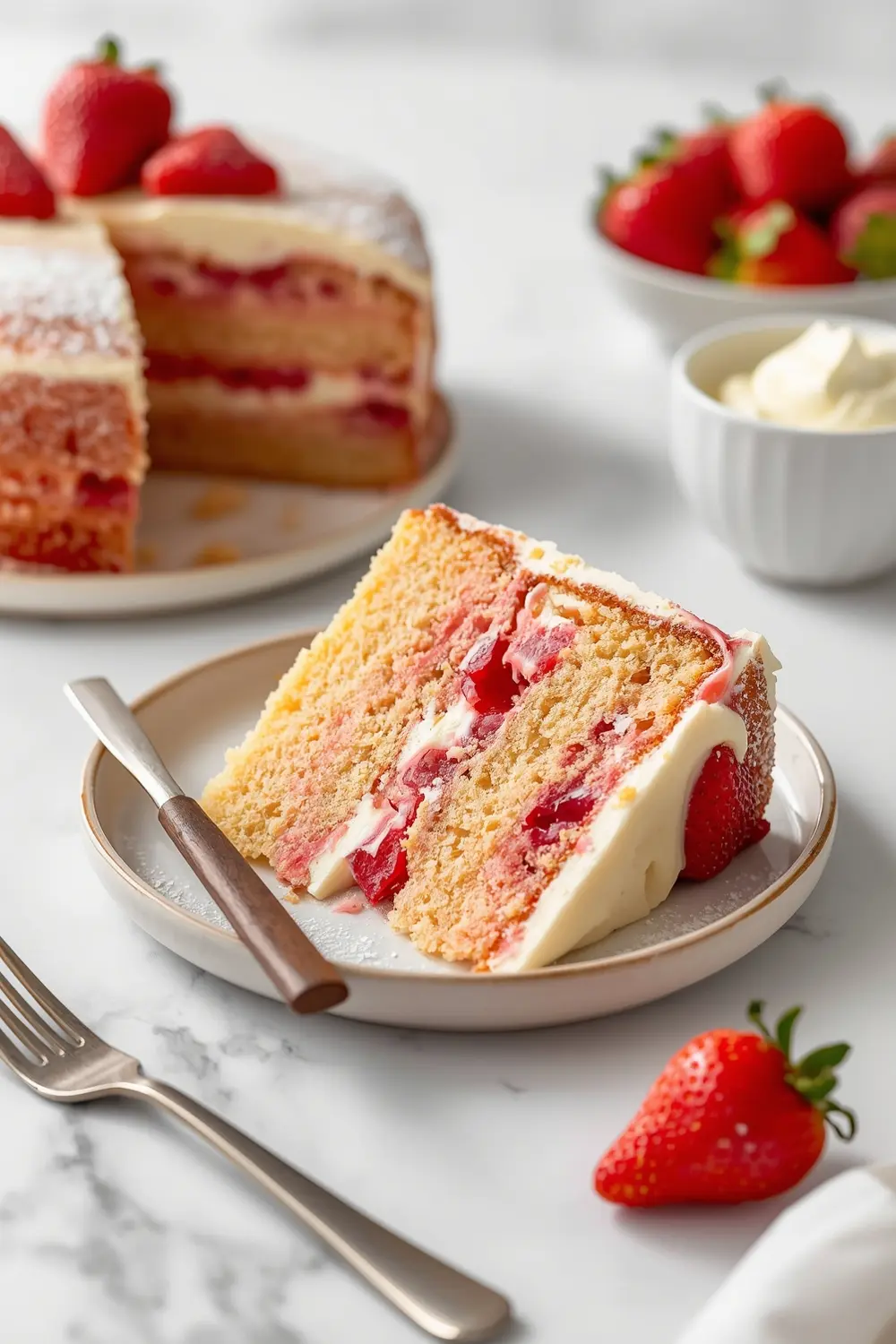 strawberry lemonade layer cake cozy