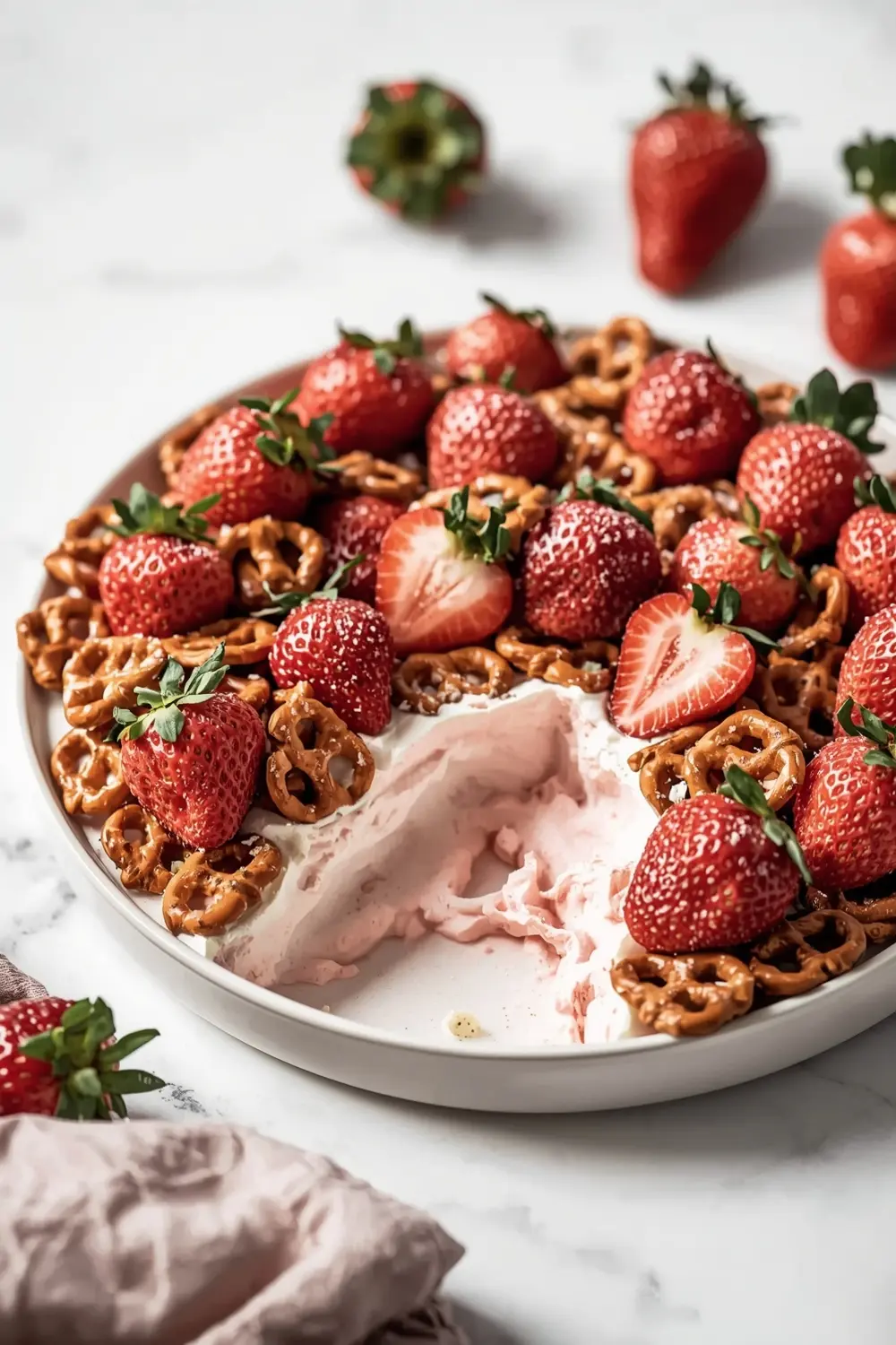 strawberry pretzel salad cozy