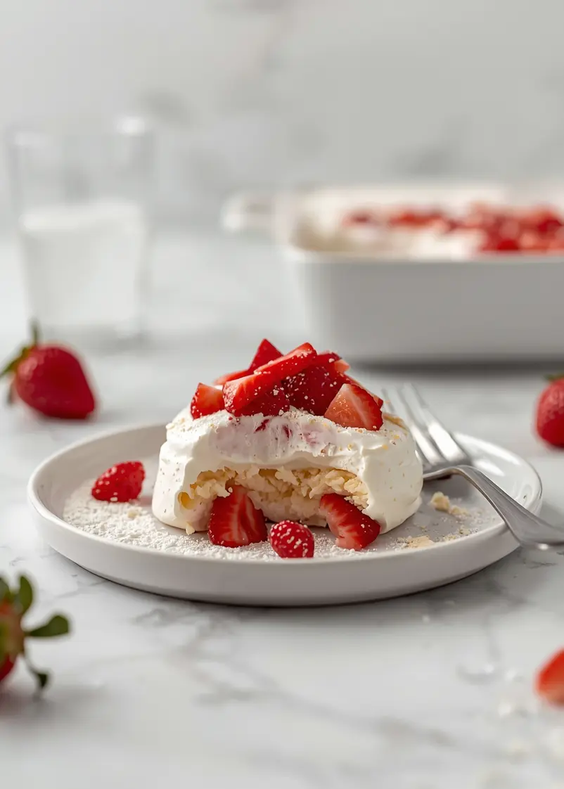 strawberry semifreddo cozy ready to serve