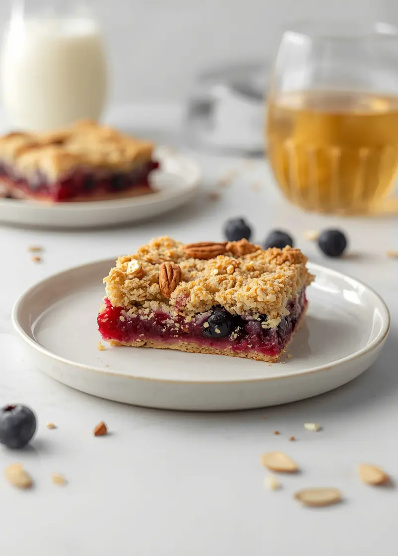 summer berry crumble warm ready to serve