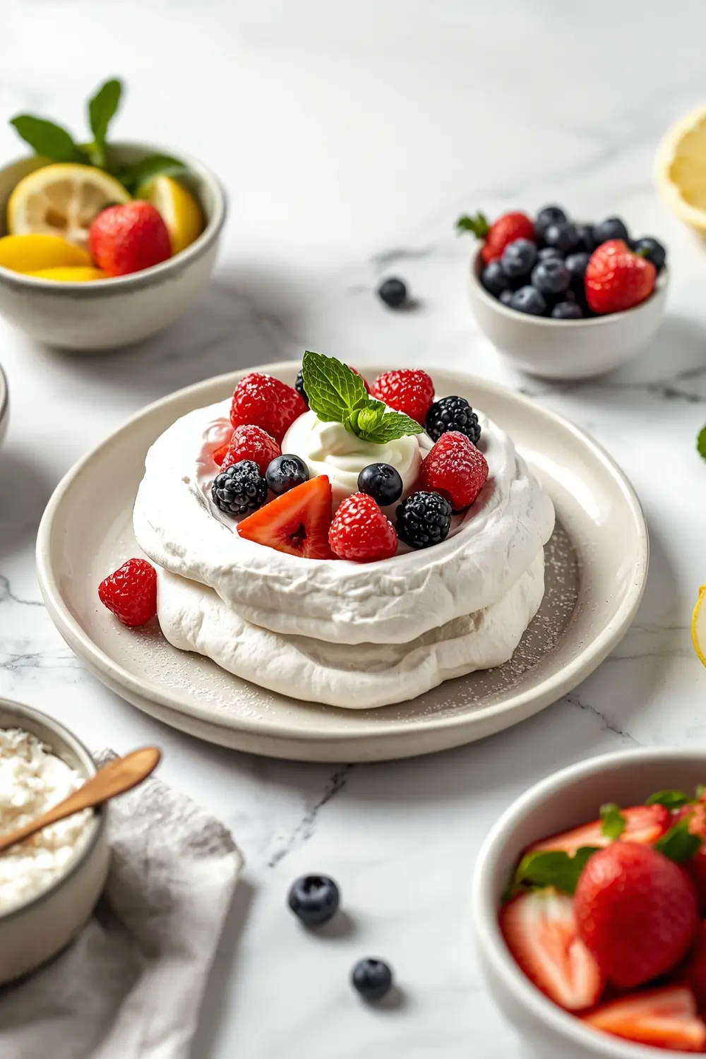 summer berry pavlova cozy warm