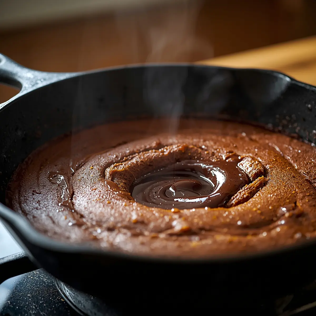 Cooking instructions for warm chocolate lava cake