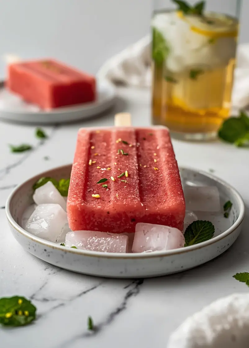 watermelon mint popsicles cozy ready to serve