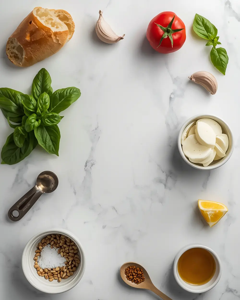 Ingredients for 4th of july bruschetta cozy