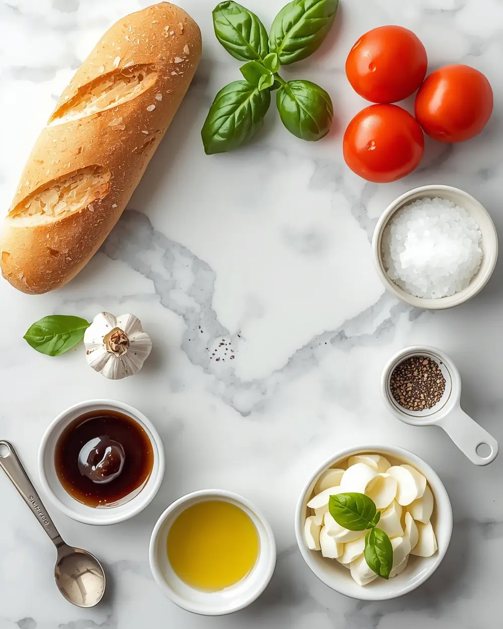 Ingredients for 4th of july bruschetta cozy recipe