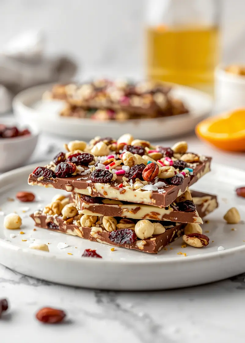 4th of july chocolate bark cozy ready to serve