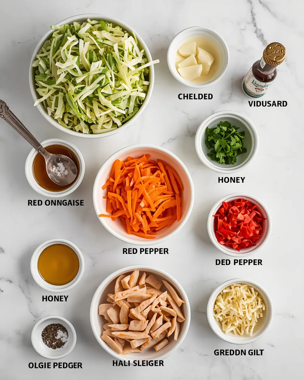 Ingredients for 4th of july coleslaw cozy