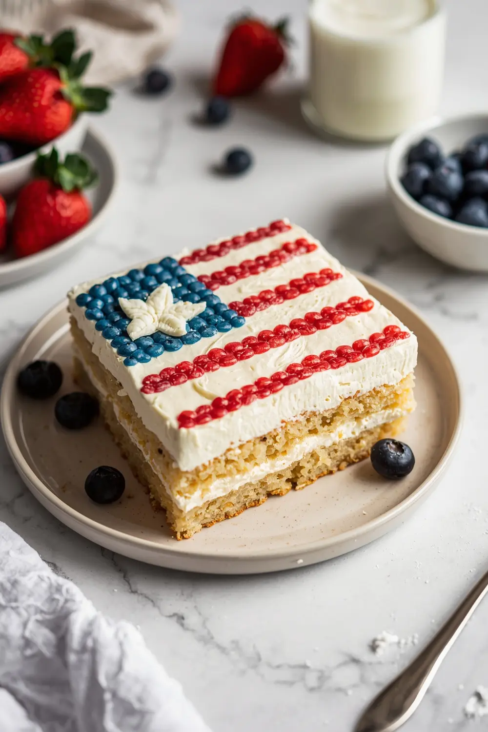 4th of july flag cake cozy