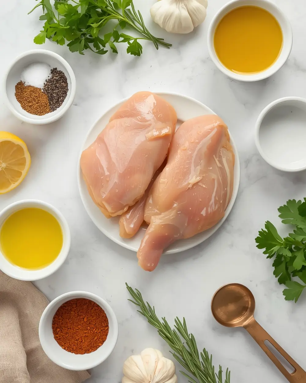 Ingredients for 4th of july grilled chicken cozy