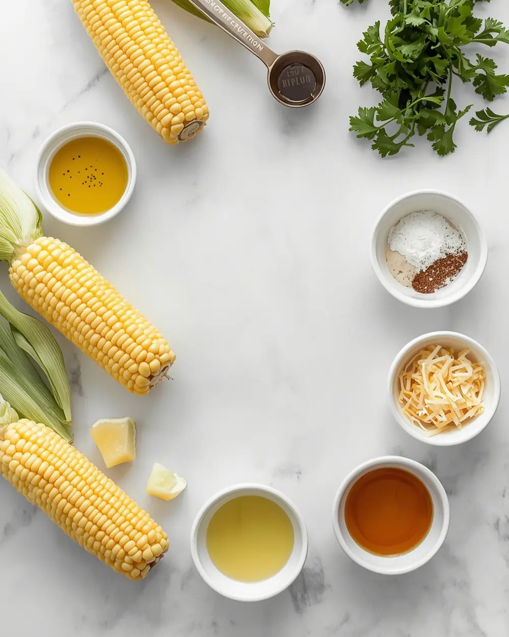 Ingredients for 4th of july grilled corn cozy