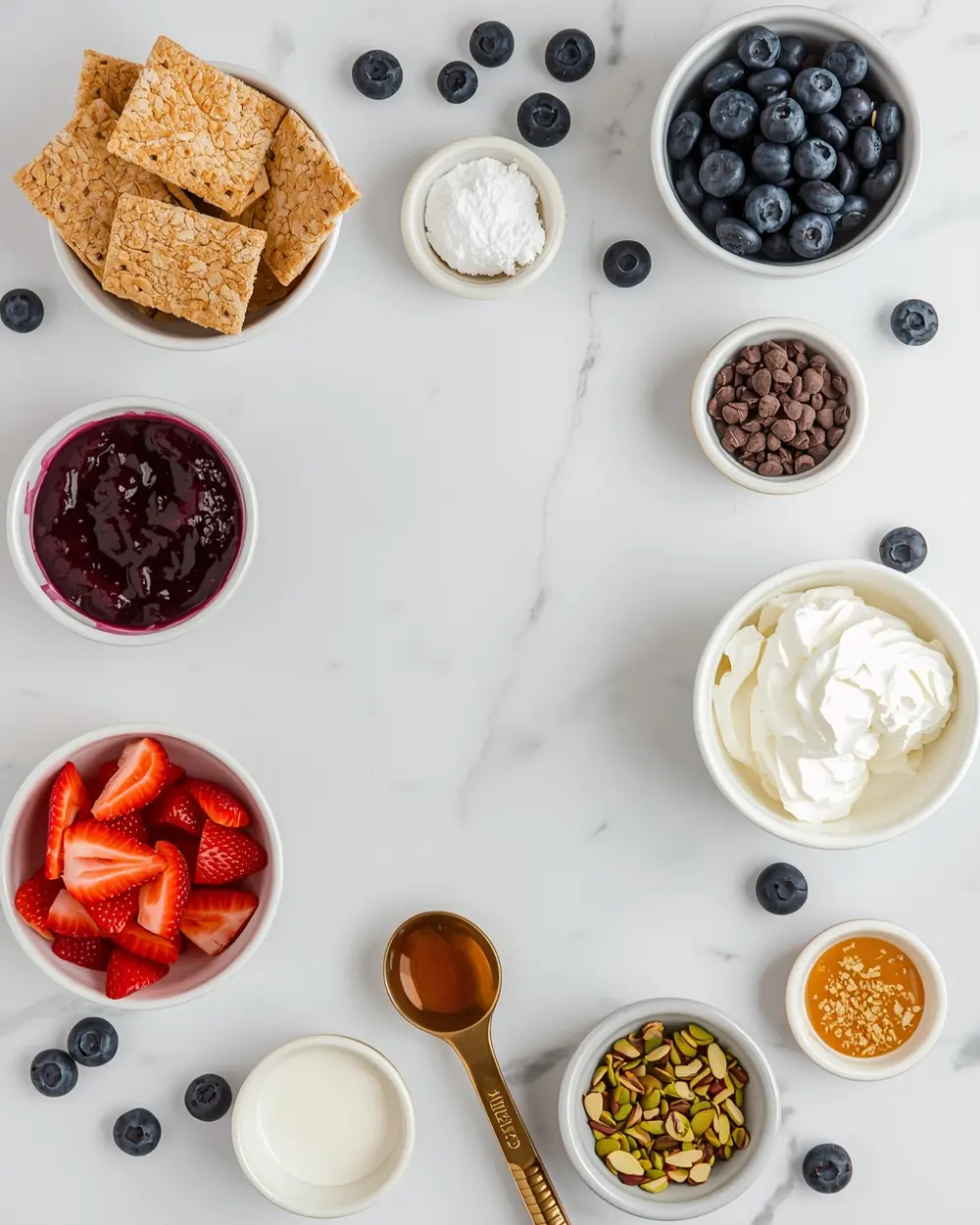 Ingredients for 4th of july ice cream sandwiches cozy