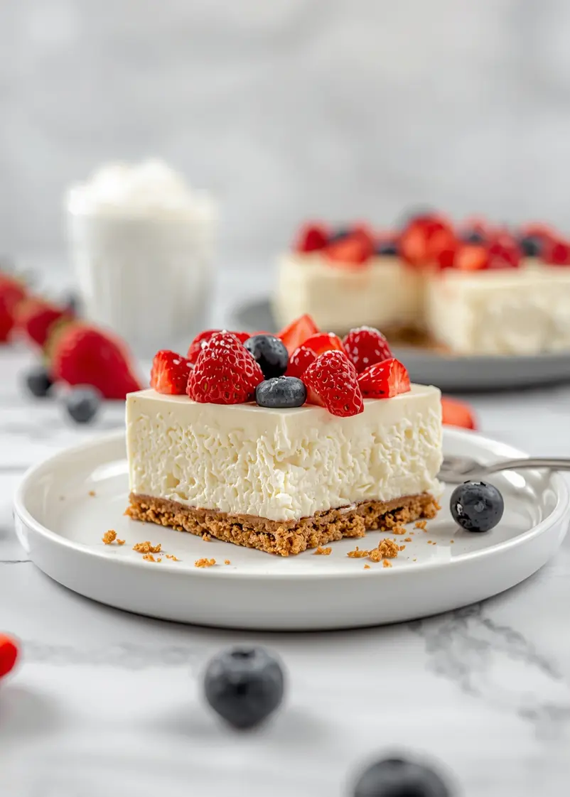 4th of july no bake cheesecake cozy ready to serve