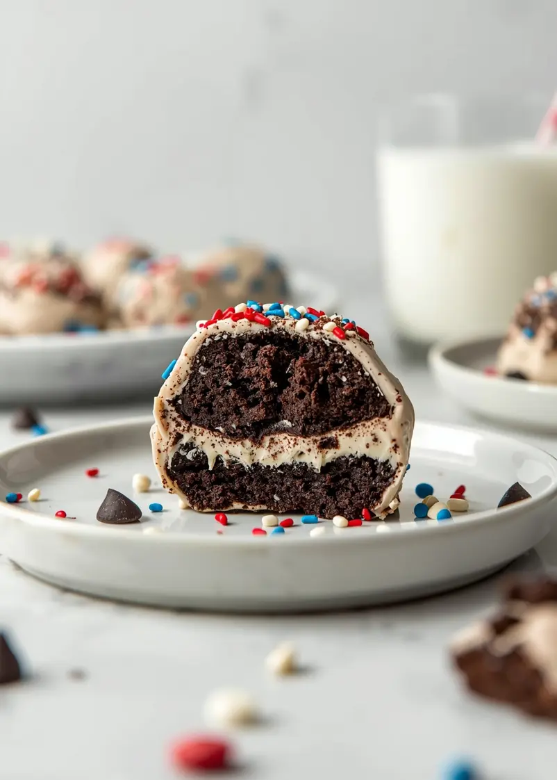 4th of july oreo truffles cozy ready to serve