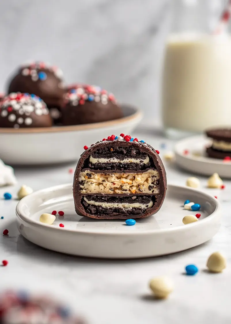 4th of july oreo truffles cozy ready to serve