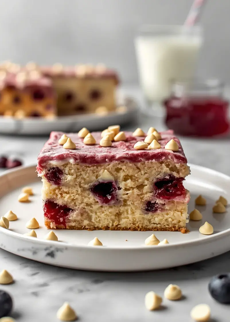 4th of july poke cake cozy ready to serve