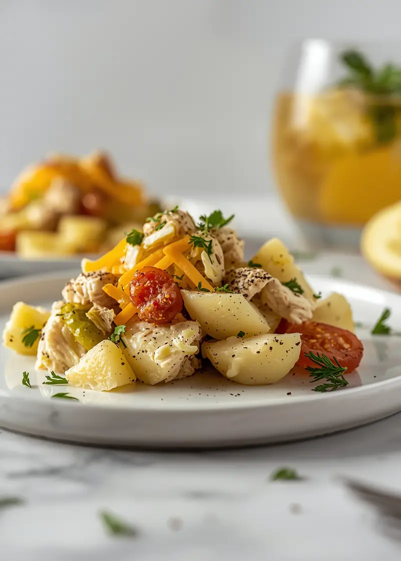 4th of july potato salad cozy ready to serve