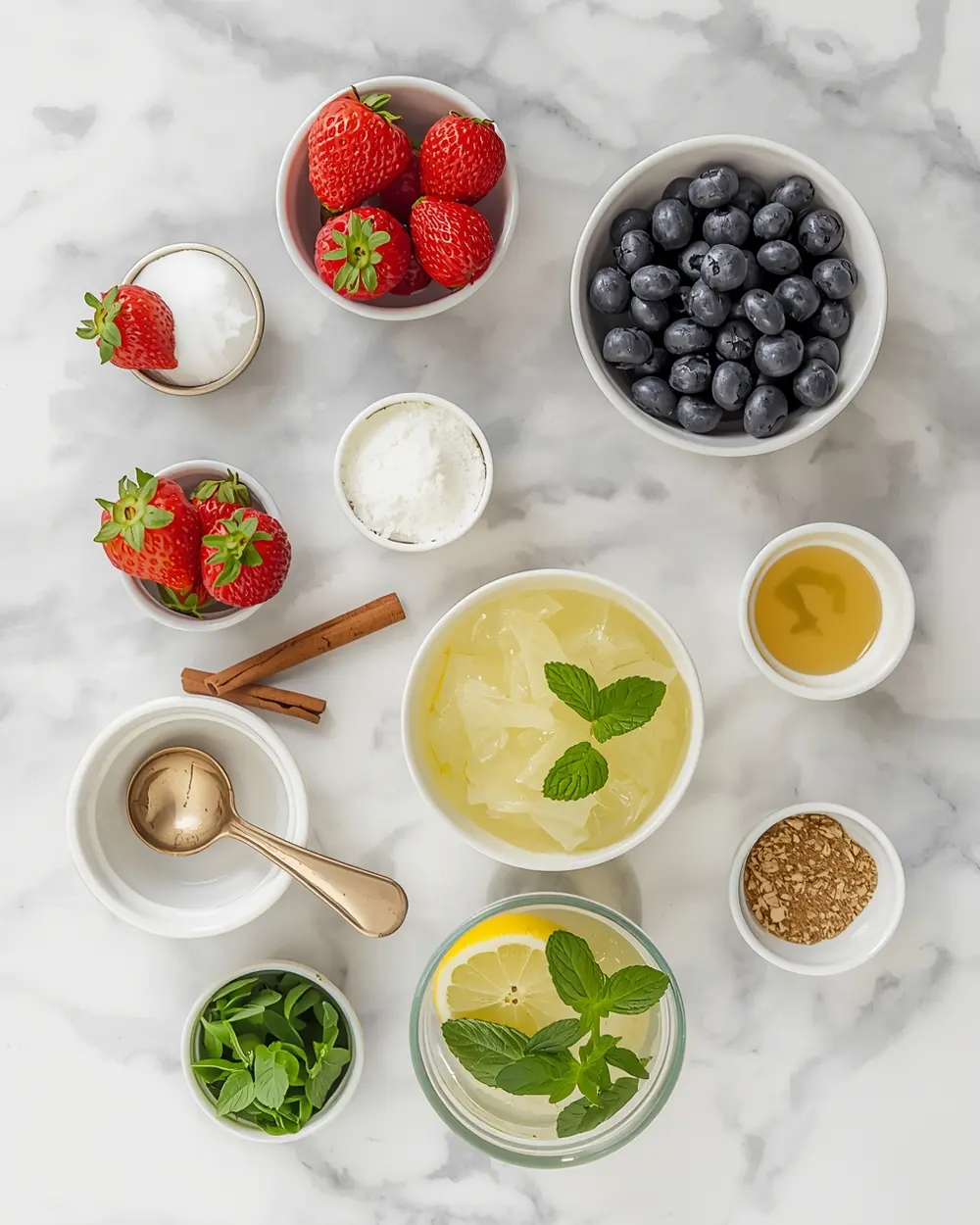 Ingredients for 4th of july punch cozy
