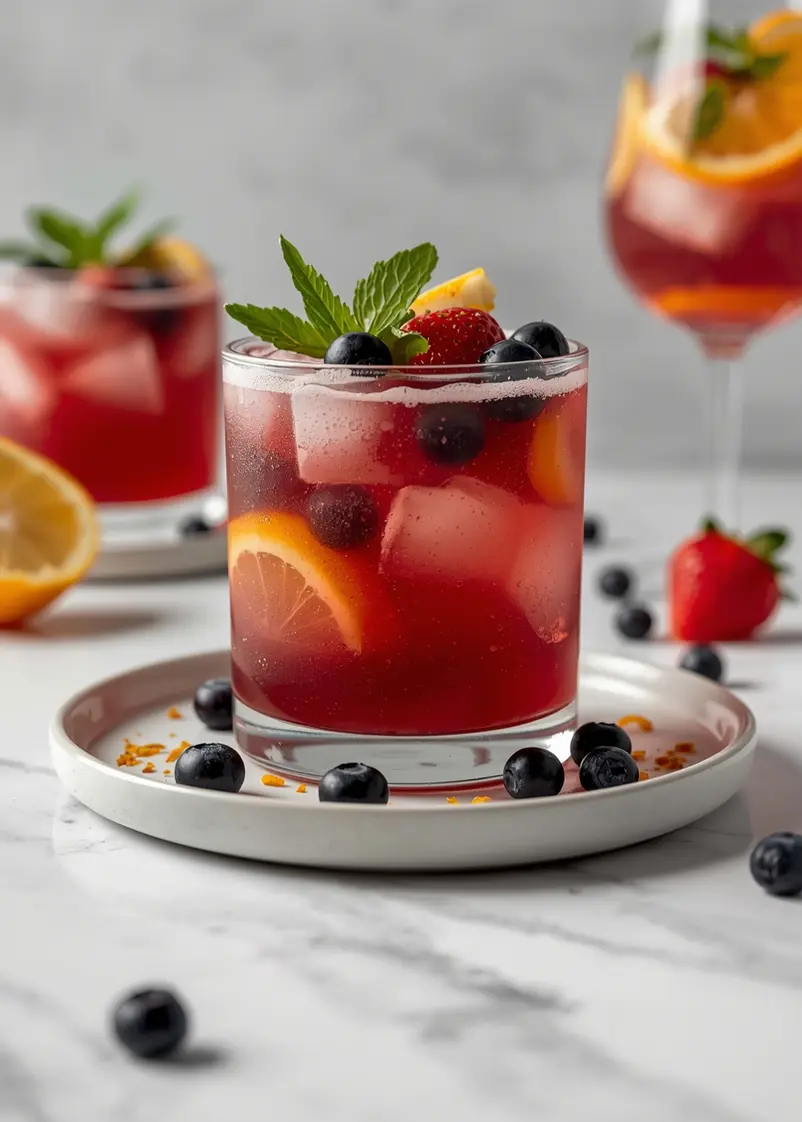 4th of july punch cozy ready to serve