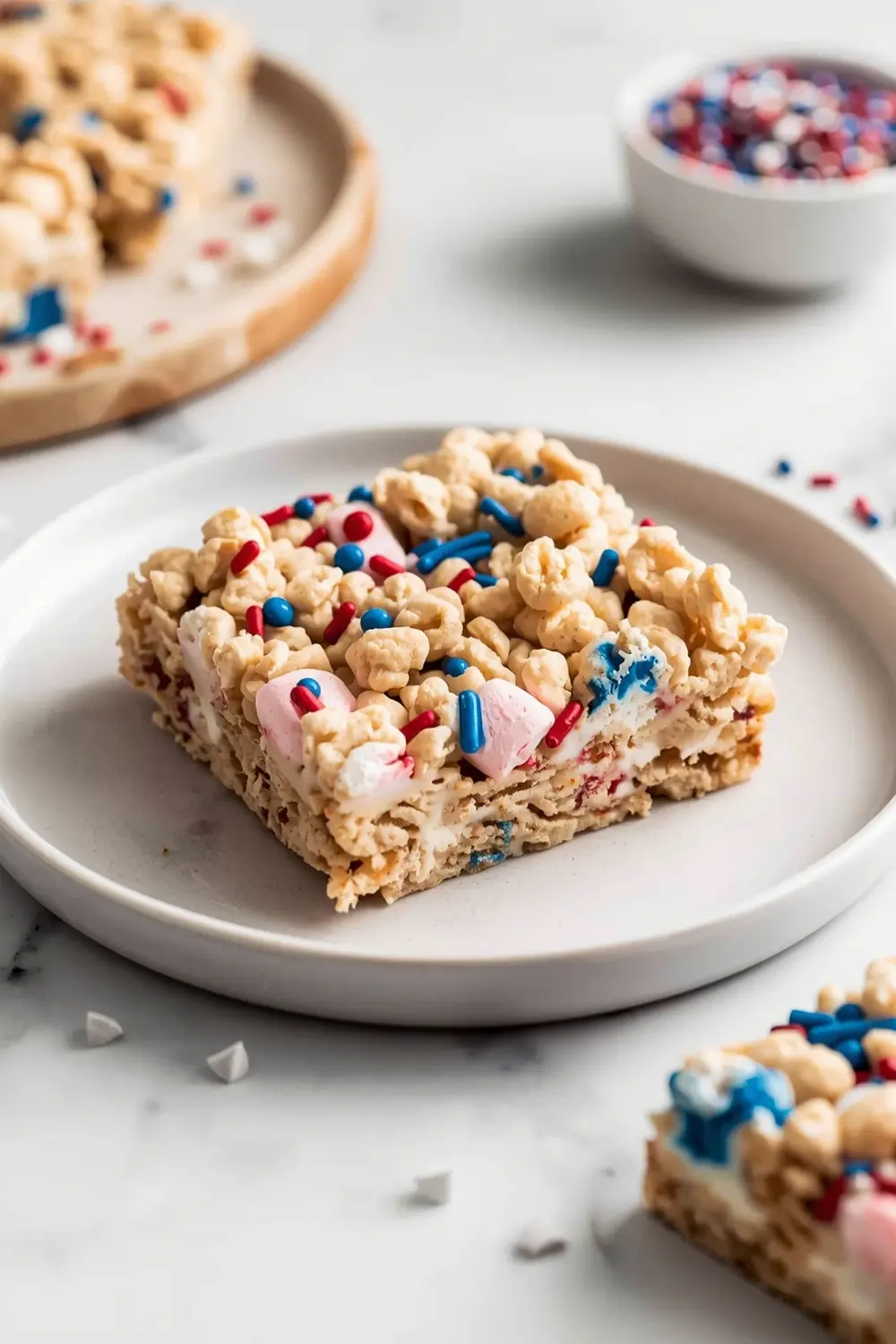 4th of july rice krispie treats cozy