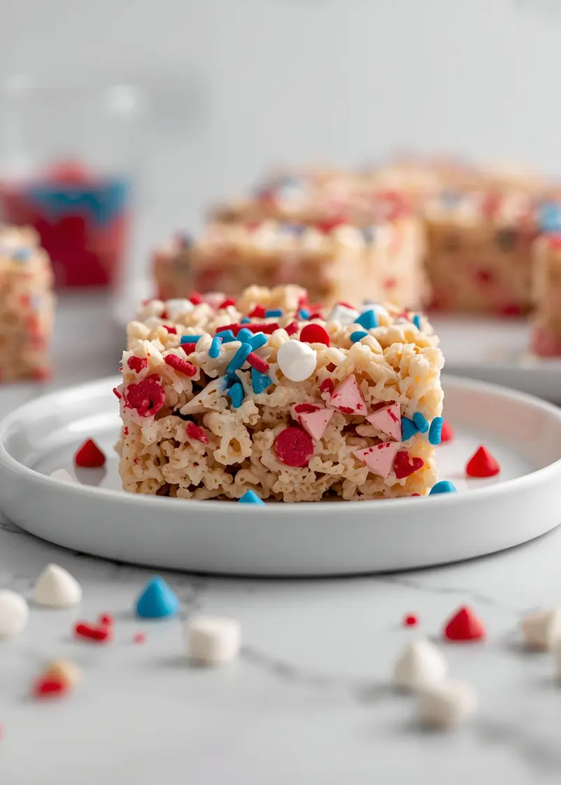 4th of july rice krispie treats cozy ready to serve