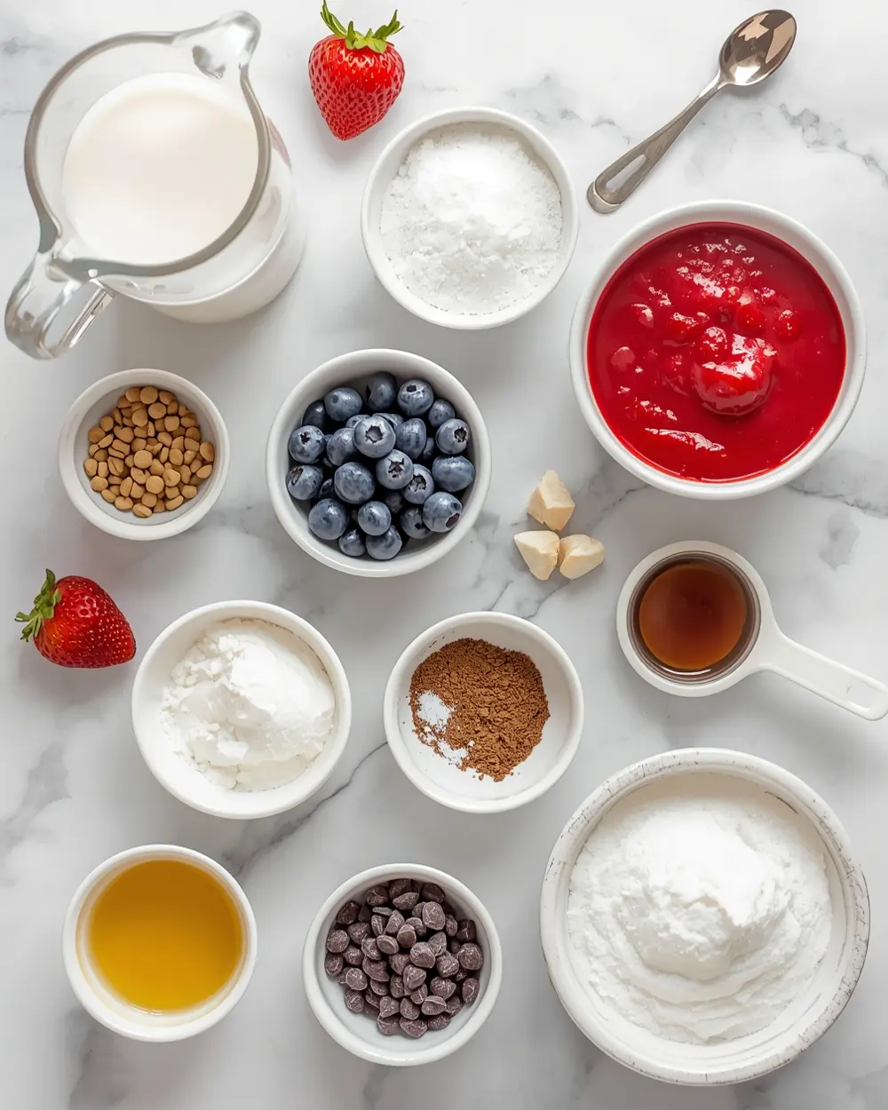 Ingredients for 4th of july rocket pops cozy