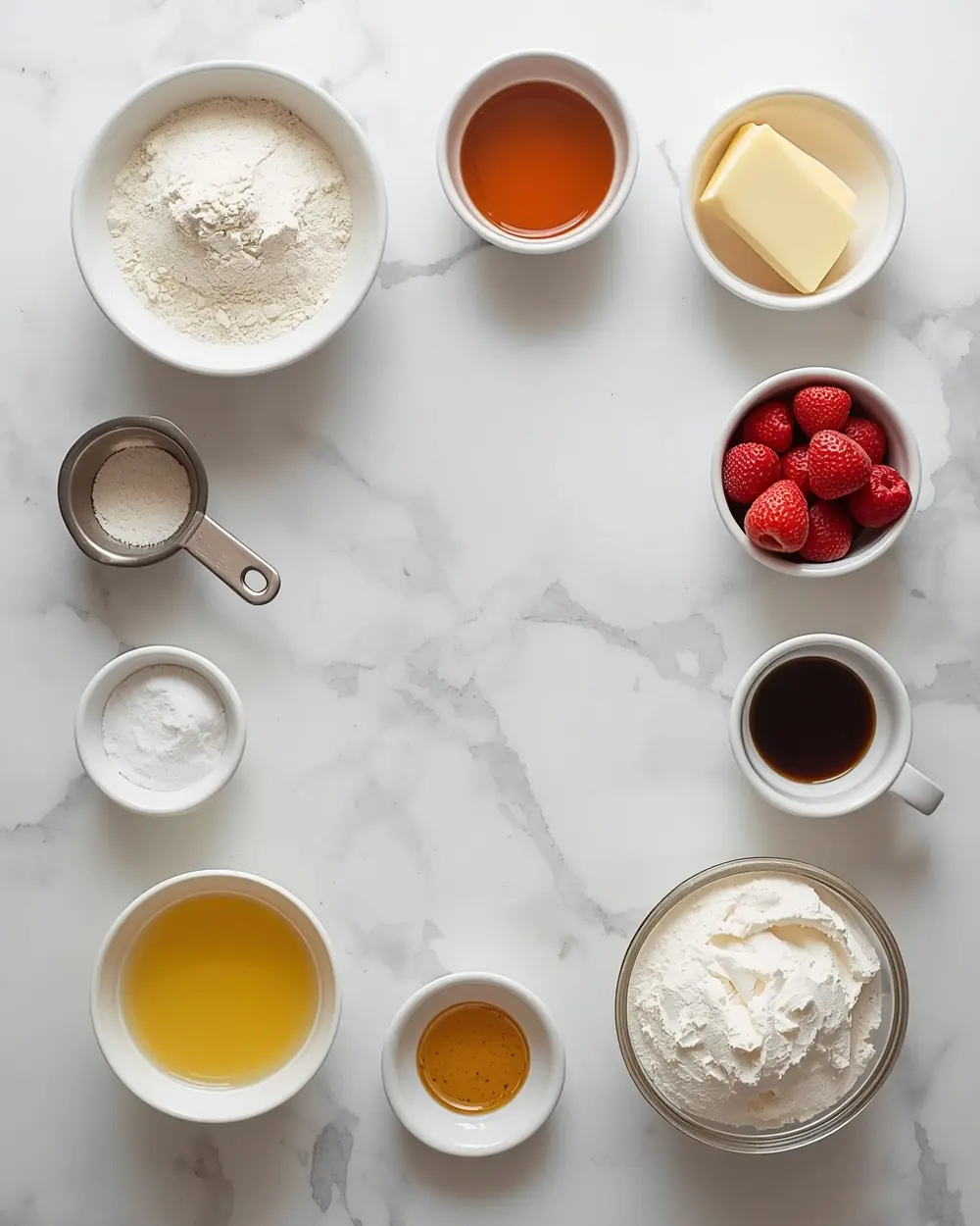 Ingredients for 4th of july strawberry shortcake cozy recipe