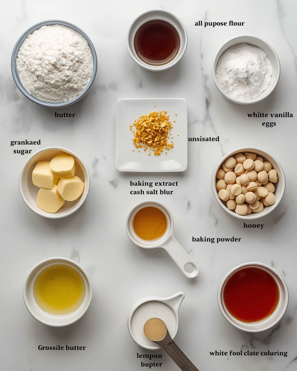 Ingredients for 4th of july sugar cookies cozy