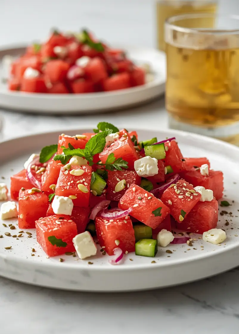 4th of july watermelon salad cozy ready to serve