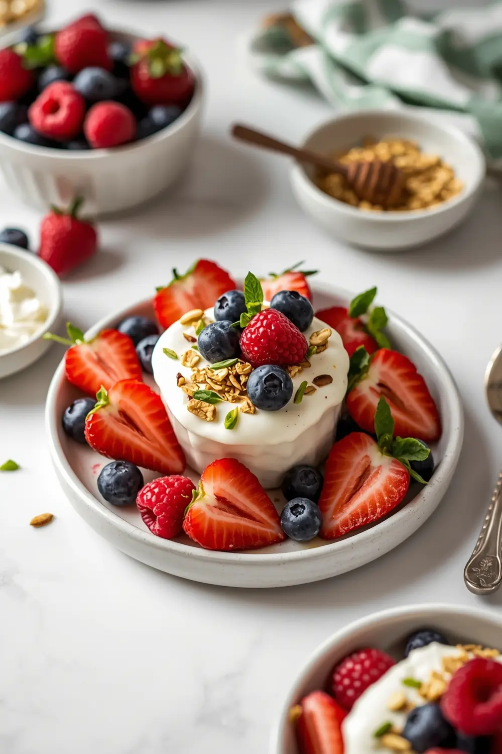 4th of july yogurt parfaits cozy