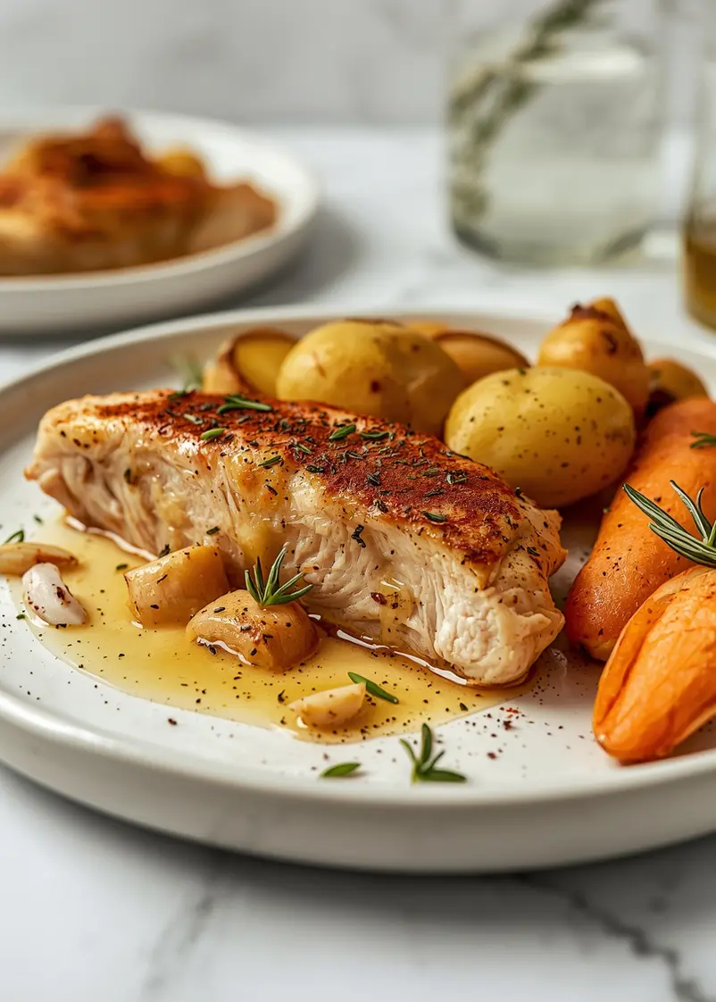 cozy baked chicken breast summer ready to serve