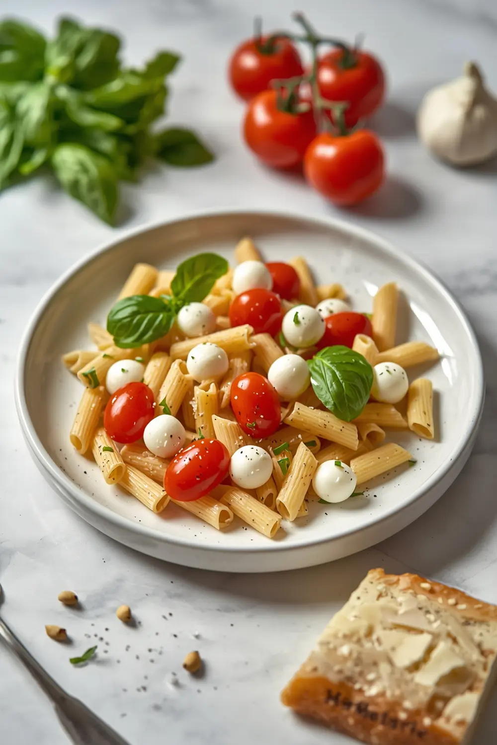 cozy caprese pasta salad summer