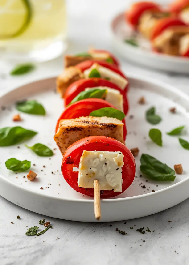 cozy caprese skewers grilled summer ready to serve